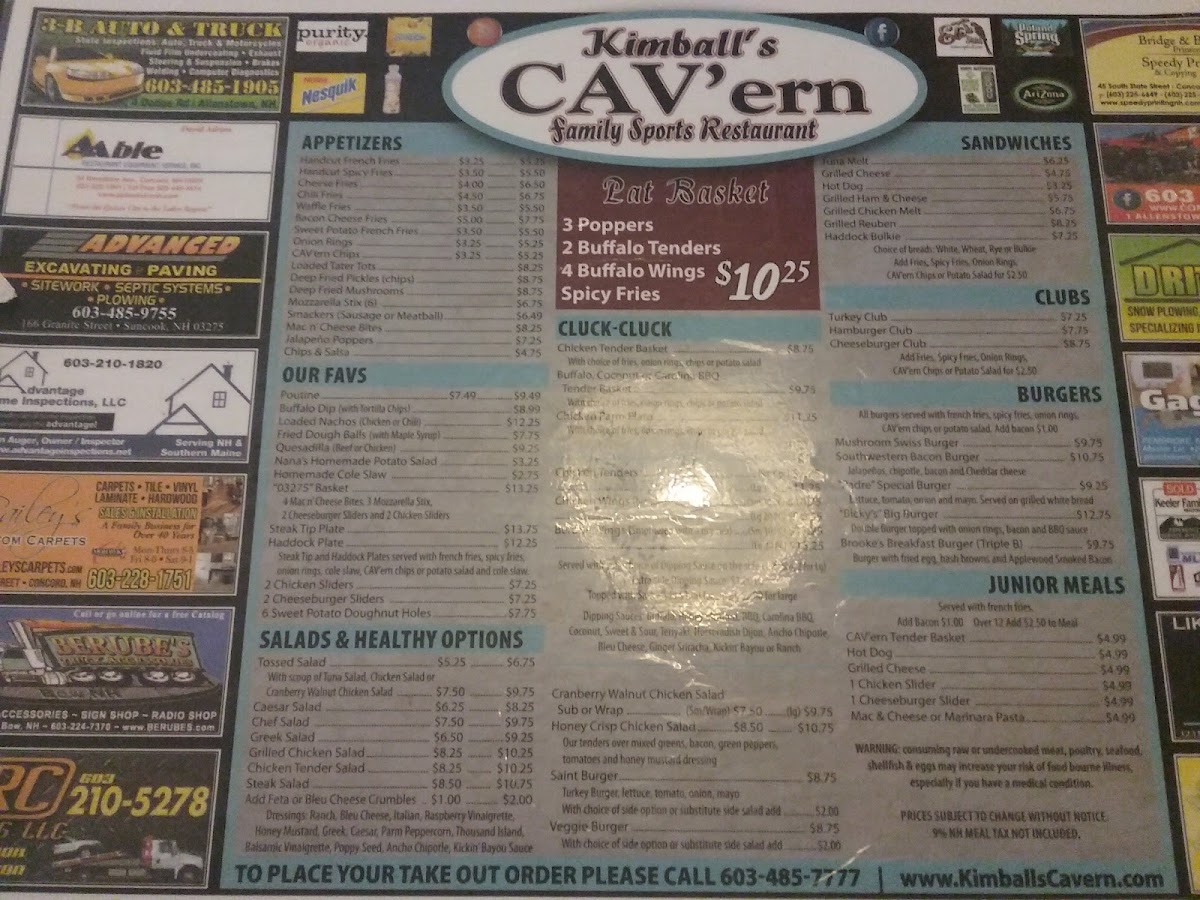 Cavern Sports Bar & Grill Menu-3